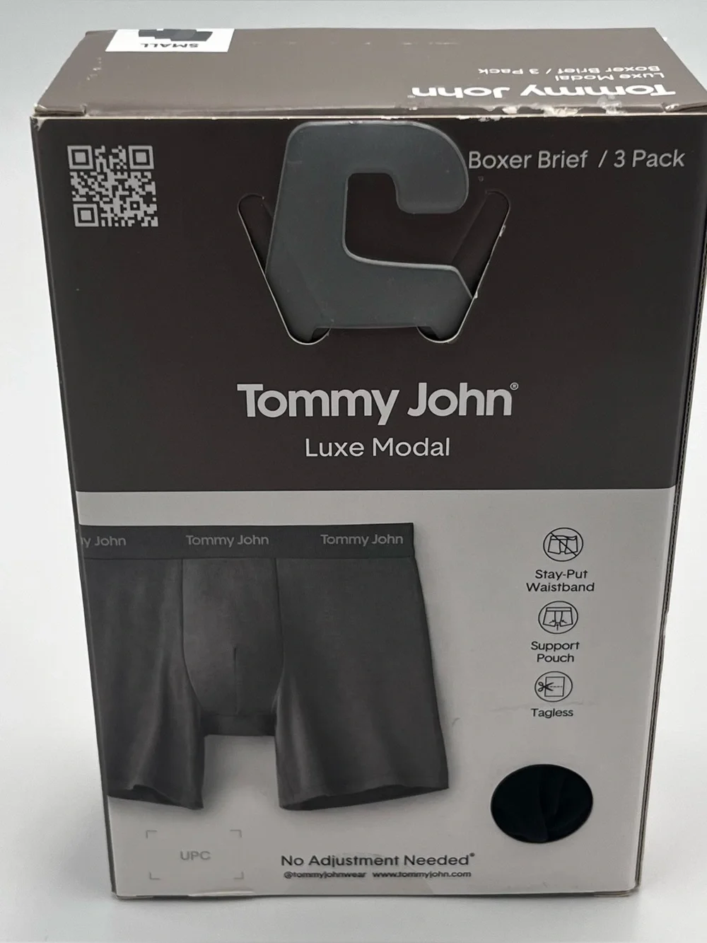 Tommy John Luxe Modal 3-Pack Boxer Briefs - Blue, Gray, Black Men’s Size Small